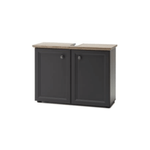 Casa si Gradina - Mobilier - Dulapuri si sifoniere - Dulapuri - Dulap pentru chiuveta, gri inchis / stejar, TOSKANA - Infinity.ro