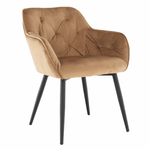 Casa si Gradina - Mobilier - Scaune si fotolii - Fotolii - Fotoliu de design, material textil Velvet maro, BERILIO - Infinity.ro