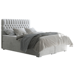 Casa si Gradina - Mobilier - Paturi si accesorii - Paturi - Pat boxspring, gri deschis, 180x200, FONDA - Infinity.ro
