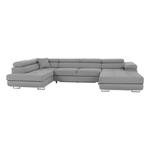 Casa si Gradina - Mobilier - Canapele si coltare - Coltare - Coltar, gri deschis, model stanga, AMARETO U - Infinity.ro