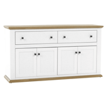 Casa si Gradina - Mobilier - Comode si corpuri - Comode - Scrin MZ10, alb / stejar grand, LEON - Infinity.ro