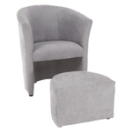 Casa si Gradina - Mobilier - Scaune si fotolii - Fotolii - Fotoliu de club cu taburet, gri, ROSE - Infinity.ro