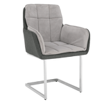 Casa si Gradina - Mobilier - Scaune si fotolii - Scaune - Scaun bucatarie, catifea Velvet gri/material textil, CHIMENA - Infinity.ro