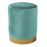 Casa si Gradina - Mobilier - Scaune si fotolii - Tabureti - Taburet, catifea Velvet neo menta/crom auriu, ALAZ - Infinity.ro