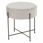 Casa si Gradina - Mobilier - Scaune si fotolii - Tabureti - Taburet, catifea Velvet gri/negru, MARIME - Infinity.ro