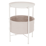 Casa si Gradina - Mobilier - Mese si birouri - Birouri - Masa laterala cu tava detasabila, alb / maro, FANDOR - Infinity.ro