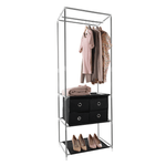Casa si Gradina - Mobilier - Biblioteci si rafturi - Rafturi - Raft multifunctional pentru dulap, argintiu / negru, CODY - Infinity.ro
