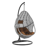 Casa si Gradina - Gradina si terasa - Mobilier exterior - Scaune si sezlonguri gradina - Scaun suspendat gri / negru / maro, NEUL - Infinity.ro