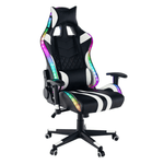 Casa si Gradina - Mobilier - Scaune si fotolii - Scaune - Scaun de birou / joc cu iluminare RGB, model negru / alb / culoare, ZOPA - Infinity.ro