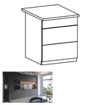 Casa si Gradina - Mobilier - Dulapuri si sifoniere - Dulapuri - Dulap de jos, stejar artizanal / gri mat, LANGEN D60S3 - Infinity.ro