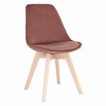 Casa si Gradina - Mobilier - Scaune si fotolii - Scaune - Scaun, catifea Velvet roz/lemn fag, LORITA - Infinity.ro