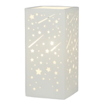 Casa si Gradina - Corpuri si surse de iluminat - Veioze si lampi - Veioze - Lampa de masa din ceramica, model alb / stea, BELLE TIP 1 - Infinity.ro