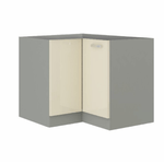 Casa si Gradina - Mobilier - Dulapuri si sifoniere - Dulapuri - Dulap inferior de colt, crem lucios, PRADO 90/90 DN ZB - Infinity.ro