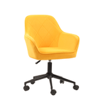 Casa si Gradina - Mobilier - Scaune si fotolii - Scaune - Scaun de birou, tesatura de catifea galben / negru, SORILA - Infinity.ro