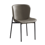 Casa si Gradina - Mobilier - Scaune si fotolii - Scaune - Scaun de masa, tesatura de catifea gri-maro, ADENA - Infinity.ro