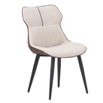 Casa si Gradina - Mobilier - Scaune si fotolii - Scaune - Scaun de luat masa, piele ecologica, bej / maro, OSTELA - Infinity.ro