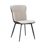 Casa si Gradina - Mobilier - Scaune si fotolii - Scaune - Scaun de luat masa, piele ecologica, bej / maro, KLARISA - Infinity.ro