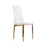 Casa si Gradina - Mobilier - Scaune si fotolii - Scaune - Scaun, piele ecologica alba / crom-auriu, DEVONA - Infinity.ro