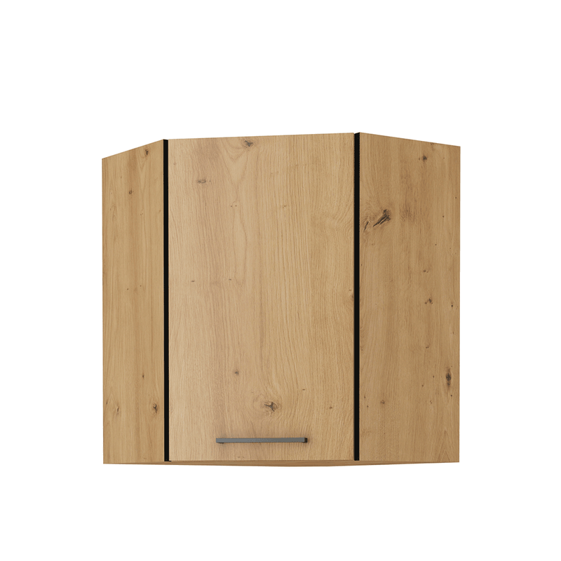 Casa si Gradina/Mobilier/Dulapuri si sifoniere/Dulapuri - Dulap superior, negru mat / stejar artizan, MONRO 60/60 GN-72 1F - Infinity.ro