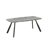 Casa si Gradina - Mobilier - Mese si birouri - Mese bucatarie si dining - Masa de luat masa, gri carbon / negru, 180x90 cm, ADELON - Infinity.ro