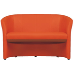 Casa si Gradina - Mobilier - Scaune si fotolii - Fotolii - Fotoliu de club dublu, piele ecologica portocalie, CUBA - Infinity.ro