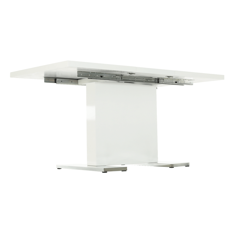 Casa si Gradina - Mobilier - Mese si birouri - Mese bucatarie si dining - Masa dining, alba HG, 120-160x80 cm, IRAKOL - Infinity.ro
