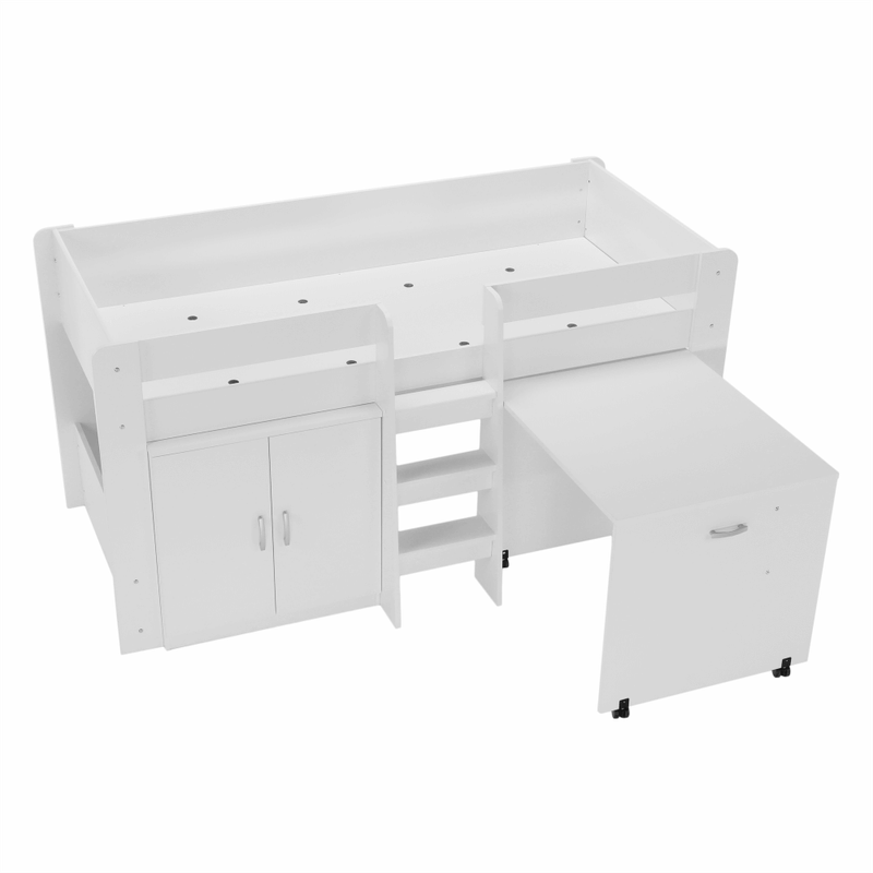 Casa si Gradina - Mobilier - Mobilier copii - Patuturi copii - Pat combinat pentru camera copiilor, alb, FANY - Infinity.ro