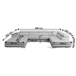 Casa si Gradina - Mobilier - Canapele si coltare - Coltare - Coltar, gri deschis, model dreapta, AMARETO U - Infinity.ro