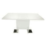 Casa si Gradina - Mobilier - Mese si birouri - Mese bucatarie si dining - Masa dining, alba HG, 120-160x80 cm, IRAKOL - Infinity.ro