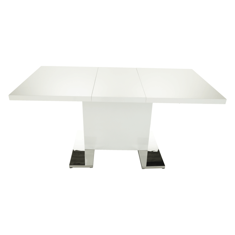 Casa si Gradina - Mobilier - Mese si birouri - Mese bucatarie si dining - Masa dining, alba HG, 120-160x80 cm, IRAKOL - Infinity.ro
