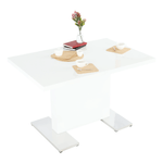 Casa si Gradina - Mobilier - Mese si birouri - Mese bucatarie si dining - Masa dining, alba HG, 120-160x80 cm, IRAKOL - Infinity.ro