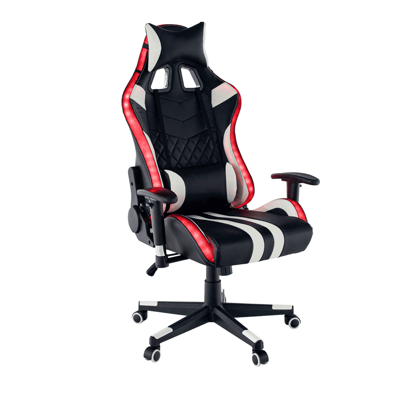 Casa si Gradina - Mobilier - Scaune si fotolii - Scaune - Scaun de birou / joc cu iluminare RGB, model negru / alb / culoare, ZOPA - Infinity.ro