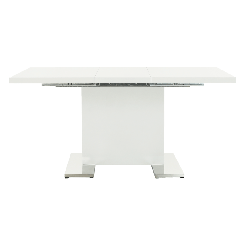 Casa si Gradina - Mobilier - Mese si birouri - Mese bucatarie si dining - Masa dining, alba HG, 120-160x80 cm, IRAKOL - Infinity.ro