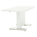 Casa si Gradina - Mobilier - Mese si birouri - Mese bucatarie si dining - Masa dining, alba HG, 120-160x80 cm, IRAKOL - Infinity.ro