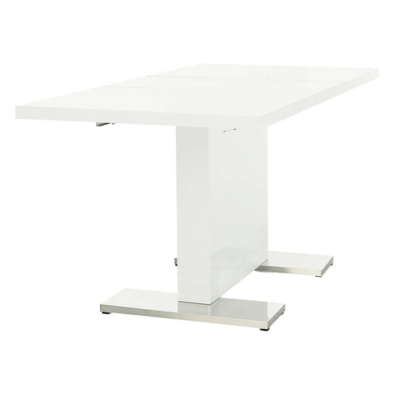 Casa si Gradina - Mobilier - Mese si birouri - Mese bucatarie si dining - Masa dining, alba HG, 120-160x80 cm, IRAKOL - Infinity.ro