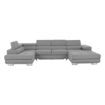 Casa si Gradina - Mobilier - Canapele si coltare - Coltare - Coltar, gri deschis, model stanga, AMARETO U - Infinity.ro