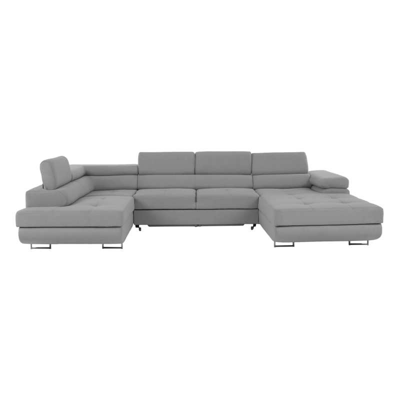 Casa si Gradina - Mobilier - Canapele si coltare - Coltare - Coltar, gri deschis, model stanga, AMARETO U - Infinity.ro