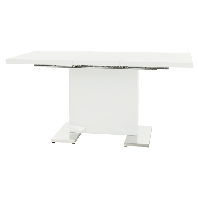 Casa si Gradina - Mobilier - Mese si birouri - Mese bucatarie si dining - Masa dining, alba HG, 120-160x80 cm, IRAKOL - Infinity.ro