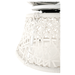 Casa si Gradina - Gradina si terasa - Mobilier exterior - Canapele si fotolii gradina - Fotoliu rotativ cu perna, alb/petrol albastru, TRISS - Infinity.ro