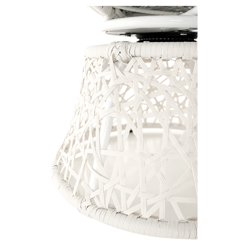 Casa si Gradina - Gradina si terasa - Mobilier exterior - Canapele si fotolii gradina - Fotoliu rotativ cu perna, alb/petrol albastru, TRISS - Infinity.ro