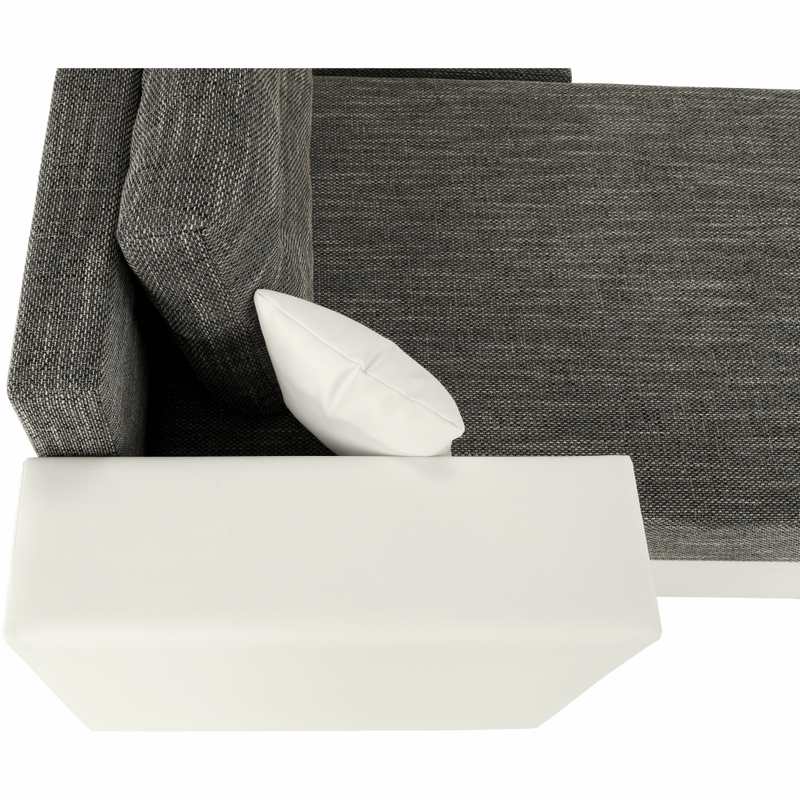 Casa si Gradina - Mobilier - Canapele si coltare - Coltare - Coltar reversibil, alb/gri maroniu, ESSEN - Infinity.ro