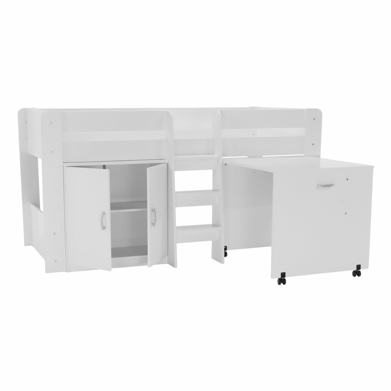 Casa si Gradina - Mobilier - Mobilier copii - Patuturi copii - Pat combinat pentru camera copiilor, alb, FANY - Infinity.ro