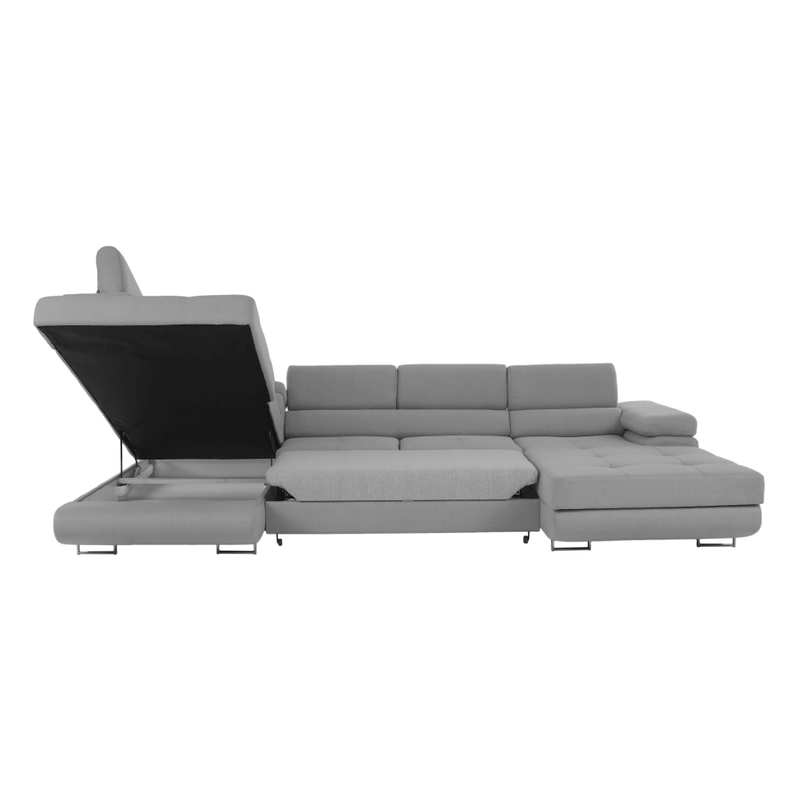 Casa si Gradina - Mobilier - Canapele si coltare - Coltare - Coltar, gri deschis, model stanga, AMARETO U - Infinity.ro