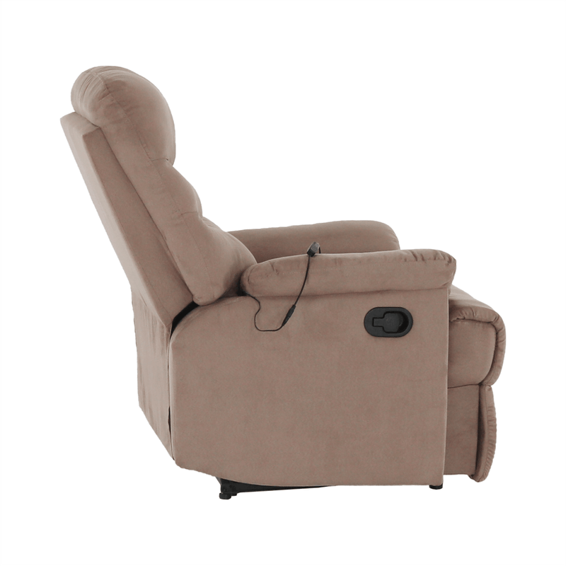 Ingrijire personala si Cosmetice - Sanatate si wellness - Articole wellness - Fotolii de masaj - Fotoliu reglabil masaj, material textil grej TAUPE, LAMBERT - Infinity.ro