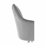 Casa si Gradina - Mobilier - Scaune si fotolii - Scaune - Fotoliu de birou, material catifea gri  /metal, HAGRID - Infinity.ro