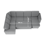 Casa si Gradina - Mobilier - Canapele si coltare - Coltare - Coltar in forma de U, piele ecologica, gri, drept, BITER U - Infinity.ro