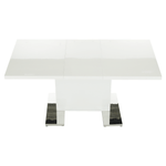 Casa si Gradina - Mobilier - Mese si birouri - Mese bucatarie si dining - Masa dining, alba HG, 120-160x80 cm, IRAKOL - Infinity.ro