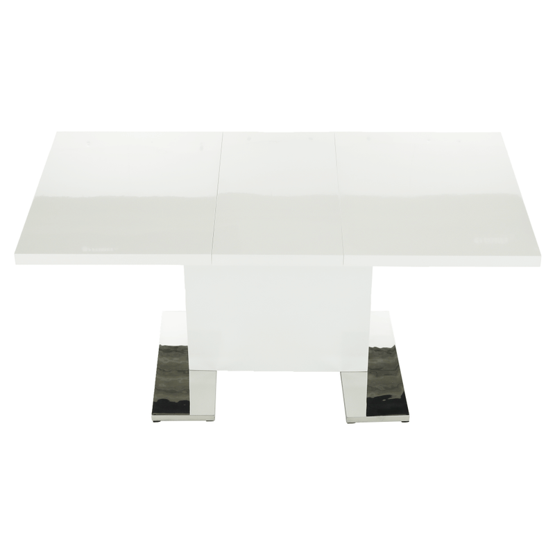 Casa si Gradina - Mobilier - Mese si birouri - Mese bucatarie si dining - Masa dining, alba HG, 120-160x80 cm, IRAKOL - Infinity.ro
