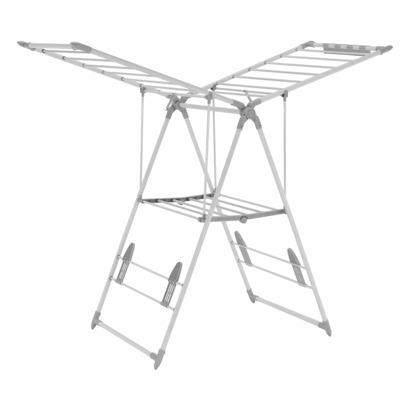 Market - Spalare si intretinere rufe - Uscatoare de rufe si accesorii - Uscator de haine, alb/gri, ELFY - Infinity.ro