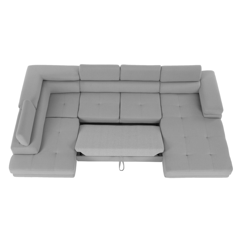 Casa si Gradina - Mobilier - Canapele si coltare - Coltare - Coltar, gri deschis, model stanga, AMARETO U - Infinity.ro